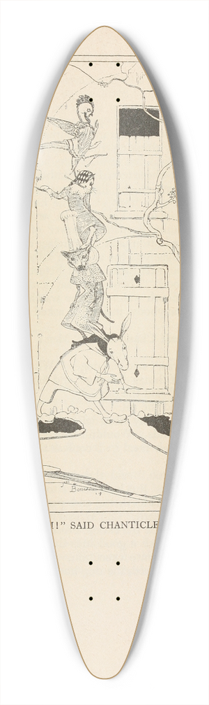 Jean de Bosschre - Hush! said Chanticleer 39.3 inch art pintail longboard deck