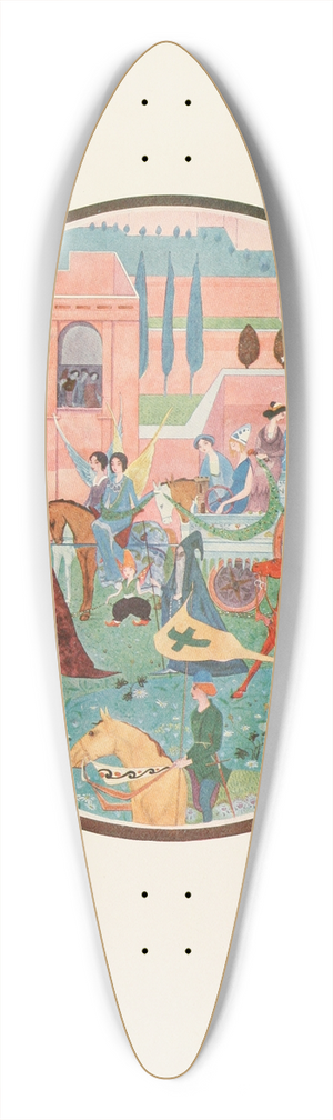Jean de Bosschre - The Procession 39.3 inch art pintail longboard deck