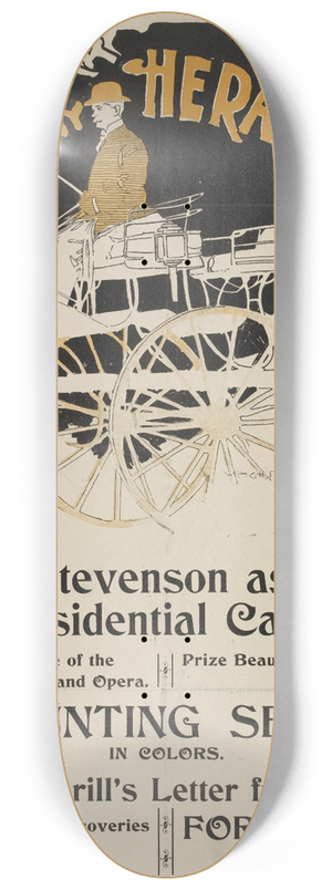 Charles Hubbard Woodbury - The New York Sunday herald. Nov. 10th. 8.25 inch art skate deck Charles Hubbard Woodbury - The New York Sunday herald. Nov. 10th. 8.25 inch art skate deck