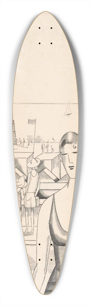 Jean Emile Laboureur - Badplaats 39.3 inch art pintail longboard deck