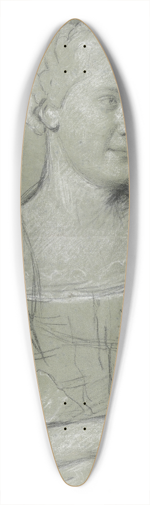 Jean-Etienne Liotard - Portrait of a Woman 39.3 inch art pintail longboard deck