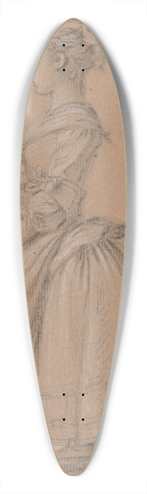 Jean-Franois Clermont - A Girl in Peasant Dress 39.3 inch art pintail longboard deck