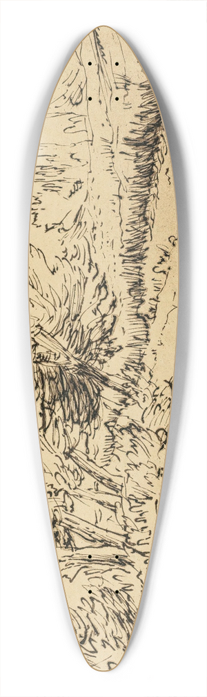 Jean-Franois Millet - Barbizon Path In The Countryside, Vichy 39.3 inch art pintail longboard deck Jean-Franois Millet - Barbizon Path In The Countryside, Vichy 39.3 inch art pintail longboard deck