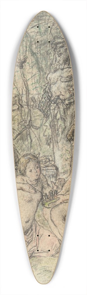 Jean-Franois Millet - Daphnis and Chlo (Le Printemps) 39.3 inch art pintail longboard deck Jean-Franois Millet - Daphnis and Chlo (Le Printemps) 39.3 inch art pintail longboard deck