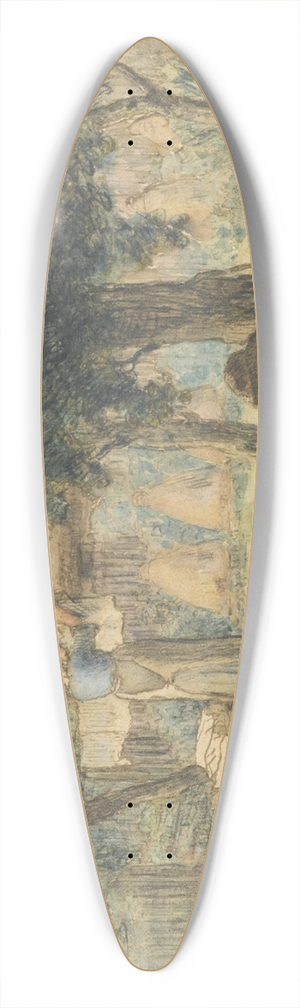 Jean-Franois Millet - Femme tendant son linge 39.3 inch art pintail longboard deck