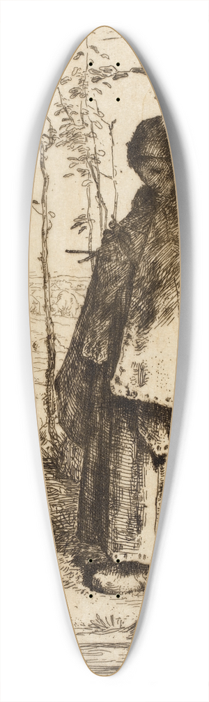 Jean-Franois Millet - La Grande Bergre 39.3 inch art pintail longboard deck