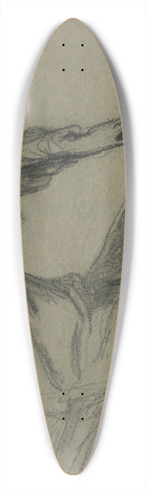 Jean-Franois Millet - Seated Peasant Resting on a Hoe 39.3 inch art pintail longboard deck