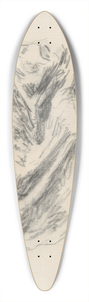 Jean-Franois Millet - Study for BergereAssise 39.3 inch art pintail longboard deck