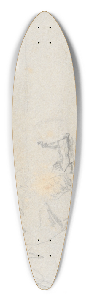 Jean-Franois Millet - Two Men on a RockyShore 39.3 inch art pintail longboard deck
