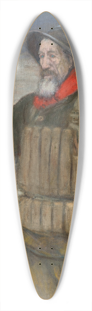 Jean Franois Raffalli - Le Vieux Saveteur 39.3 inch art pintail longboard deck