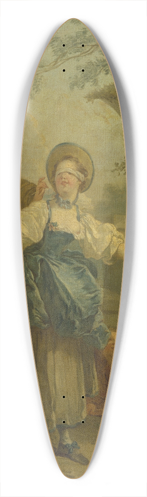 Jean-Honor Fragonard - Le colin-maillard 39.3 inch art pintail longboard deck