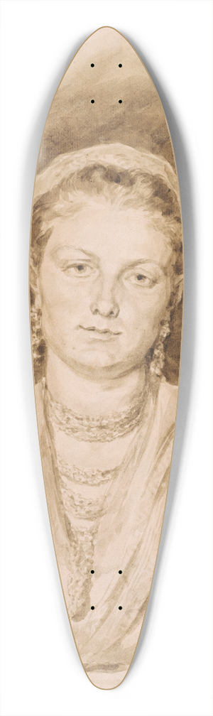 Jean-Honor Fragonard - Portrait of a Neapolitan Woman 39.3 inch art pintail longboard deck