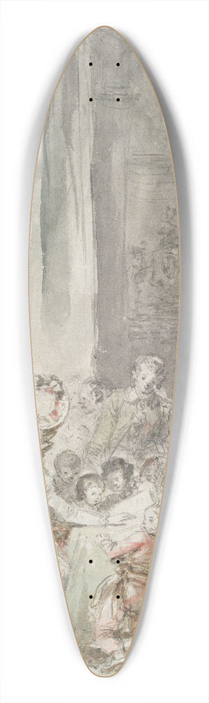 Jean-Honor Fragonard - The Competition 39.3 inch art pintail longboard deck
