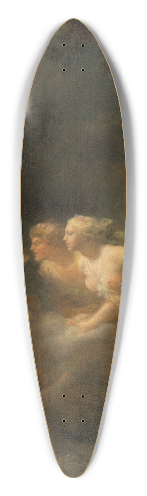 Jean-Honor Fragonard - The Fountain of Love 39.3 inch art pintail longboard deck