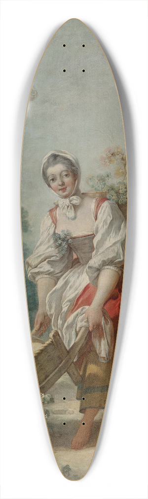 Jean-Honor Fragonard - The Joys of Motherhood 39.3 inch art pintail longboard deck