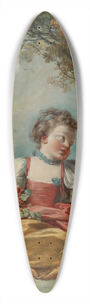 Jean-Honor Fragonard - The Little Pilgrim 39.3 inch art pintail longboard deck