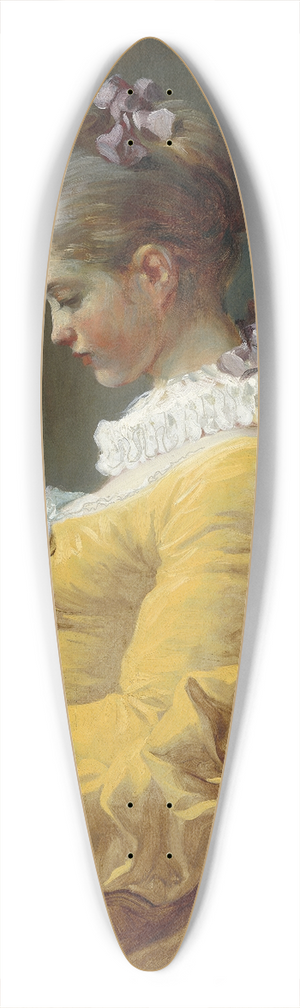 Jean-Honor Fragonard - Young Girl Reading 39.3 inch art pintail longboard deck