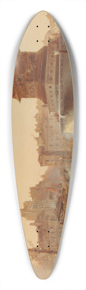 Jean-Jacques Champin - La Place de la Bastille et la Barricade de lentre du faubourg Saint-Antoine, le 25 juin 1848 39.3 inch art pintail longboard deck