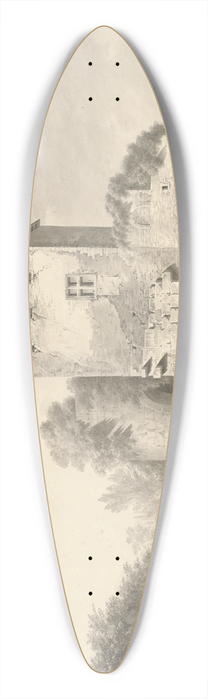Jean-Jacques de Boissieu - Landscape with People amidRuins 39.3 inch art pintail longboard deck