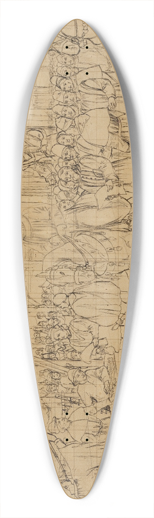 Jean Joseph Weerts - La Fte du Lendit 39.3 inch art pintail longboard deck