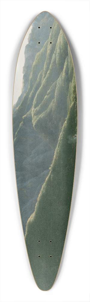 Jean-Joseph-Xavier Bidauld - View of Bridge and the Town of Cava, Kingdom of Naples 39.3 inch art pintail longboard deck Jean-Joseph-Xavier Bidauld - View of Bridge and the Town of Cava, Kingdom of Naples 39.3 inch art pintail longboard deck