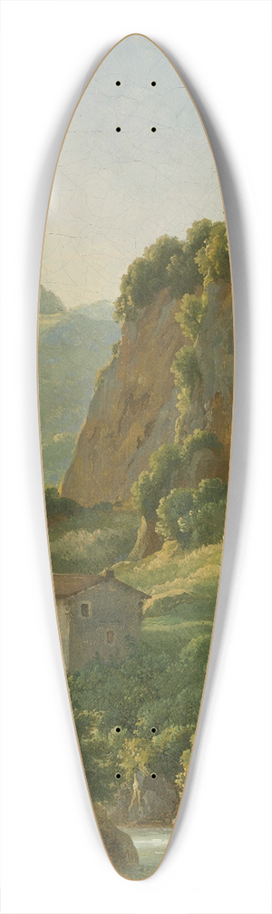 Jean-Joseph-Xavier Bidauld - View Of The Ravine At San Cosimato 39.3 inch art pintail longboard deck Jean-Joseph-Xavier Bidauld - View Of The Ravine At San Cosimato 39.3 inch art pintail longboard deck