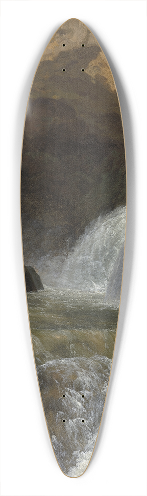 Jean-Joseph-Xavier Bidauld - View of the Waterfalls at Tivoli 39.3 inch art pintail longboard deck