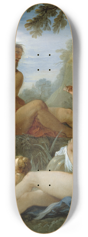 Charles-Joseph Natoire - A River and a Fountain Nymph 8.25 inch art skate deck