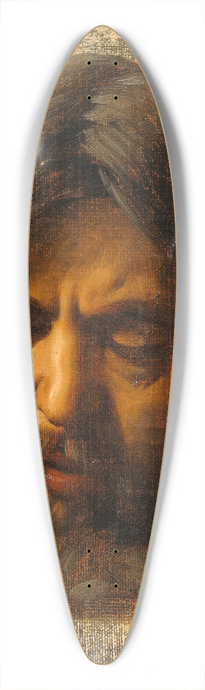 Jean Lecomte du Nou - Bearded Mans Head 39.3 inch art pintail longboard deck
