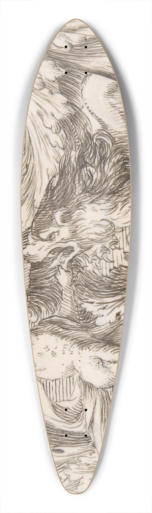 Jean Le Pautre - Frieze with Acanthus Scrolls and a Man fighting a Lion 39.3 inch art pintail longboard deck