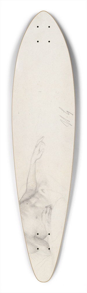 Jean-Lon Grme - Study for King Candaules 39.3 inch art pintail longboard deck Jean-Lon Grme - Study for King Candaules 39.3 inch art pintail longboard deck