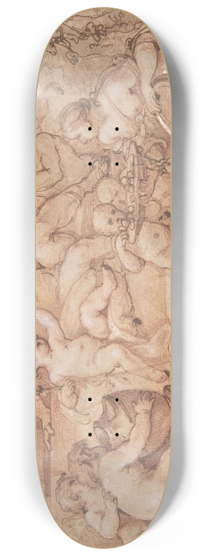 Charles-Joseph Natoire - The Harvest of Silenus 8.25 inch art skate deck