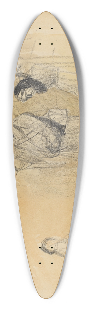 Jean-Louis Forain - German Soldiers and French Child 39.3 inch art pintail longboard deck
