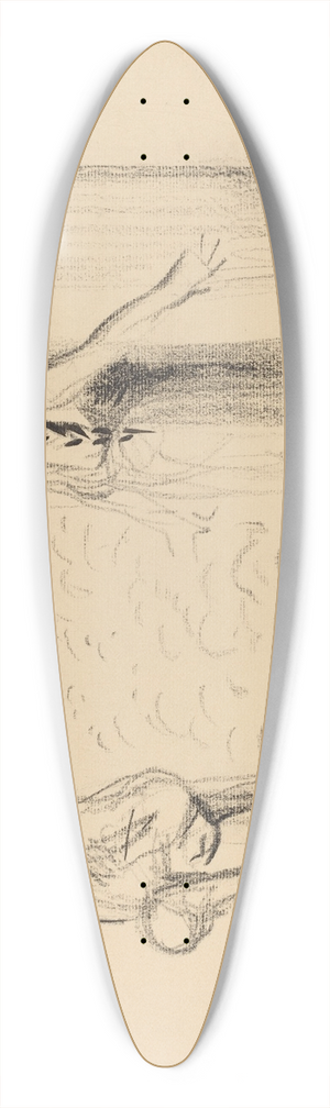 Jean-Louis Forain - Hiding the louis 39.3 inch art pintail longboard deck