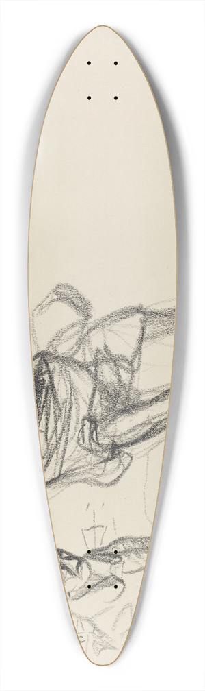 Jean-Louis Forain - Lost Illusions II 39.3 inch art pintail longboard deck