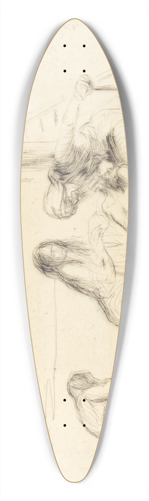 Jean-Louis Forain - Piet (first plate) 39.3 inch art pintail longboard deck