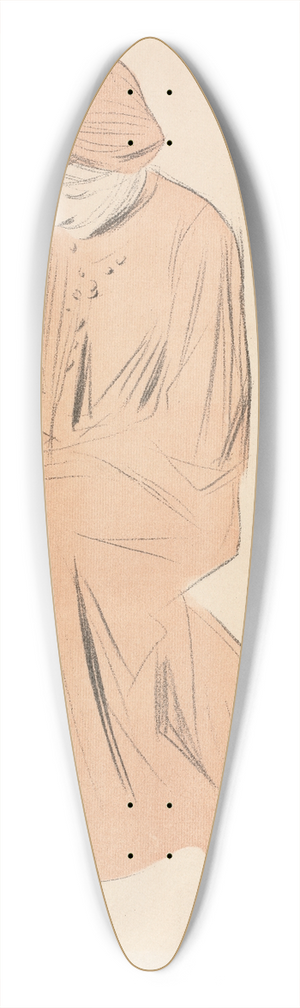 Jean-Louis Forain - Study of a Seated Woman 39.3 inch art pintail longboard deck
