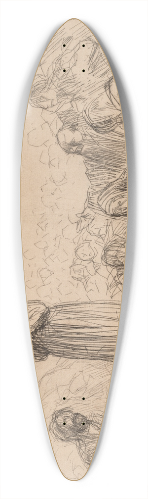 Jean-Louis Forain - The Miracle before the Blessed Sacrament 39.3 inch art pintail longboard deck