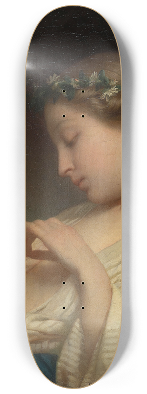 Charles Landelle - Girl Guesses On Camomile 8.25 inch art skate deck