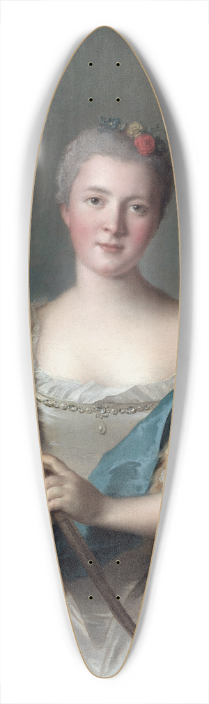 Jean-Marc Nattier - Portrait of a Woman as Diana 39.3 inch art pintail longboard deck