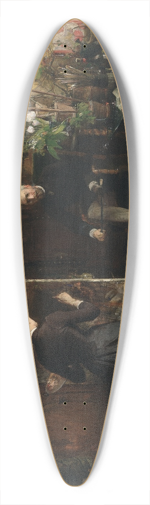 Jeanna Bauck - The Danish Artist Bertha Wegmann Painting a Portrait 39.3 inch art pintail longboard deck