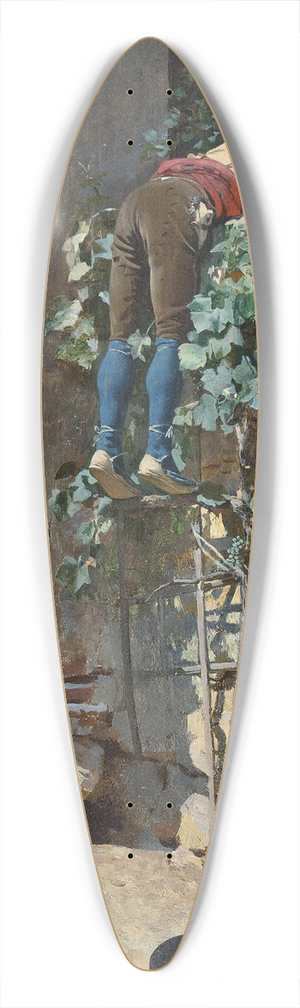 Jehan Georges Vibert - Sneaking A Peek 39.3 inch art pintail longboard deck