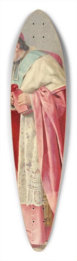 Jehan Georges Vibert - The Cardinal 39.3 inch art pintail longboard deck