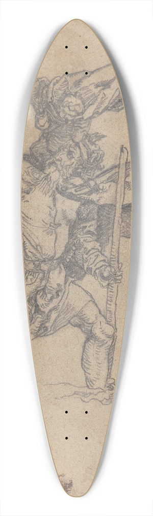 Jens Adolf Jerichau - Studie efter Drer- Den Hellige Christoforus I 39.3 inch art pintail longboard deck