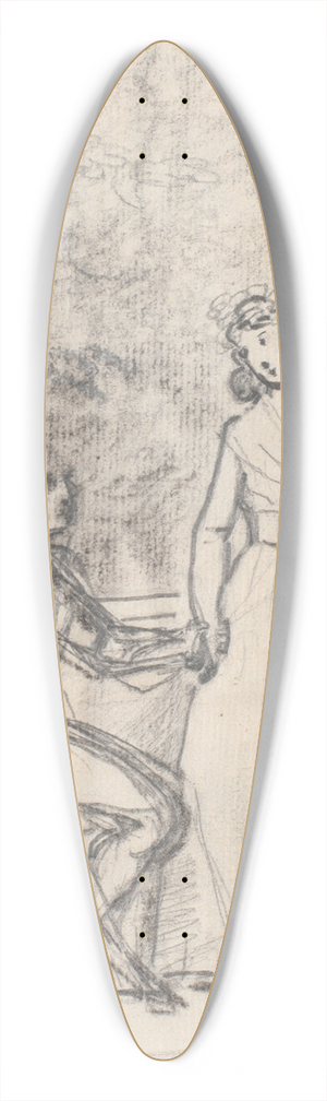 Jens Juel - Kompositionsudkast til det Rabenske familiebillede 39.3 inch art pintail longboard deck