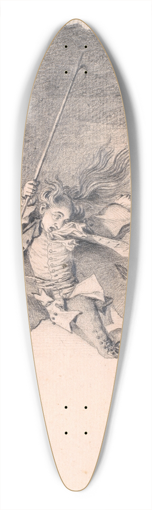 Jens Juel - Niels Klim plunging into the underworld 39.3 inch art pintail longboard deck