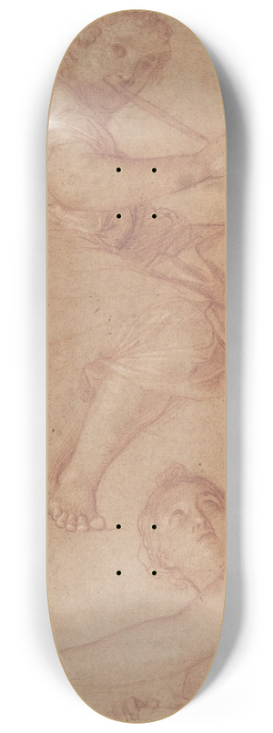 Charles Le Brun - Two Muses 8.25 inch art skate deck