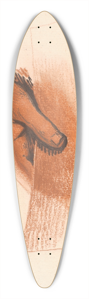 Jens Juel - Studie af en mands hjre hnd, holdende et stykke papir; studie til det Ankerske familiebillede 39.3 inch art pintail longboard deck
