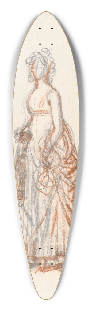 Jens Juel - Studie til det Rybergske familiebillede; Fru Rybergs figur og hjre hnd med en parasol 39.3 inch art pintail longboard deck Jens Juel - Studie til det Rybergske familiebillede; Fru Rybergs figur og hjre hnd med en parasol 39.3 inch art pintail longboard deck