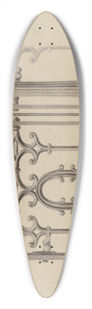 Jerome Hoxie - Gate and Gatepost 39.3 inch art pintail longboard deck